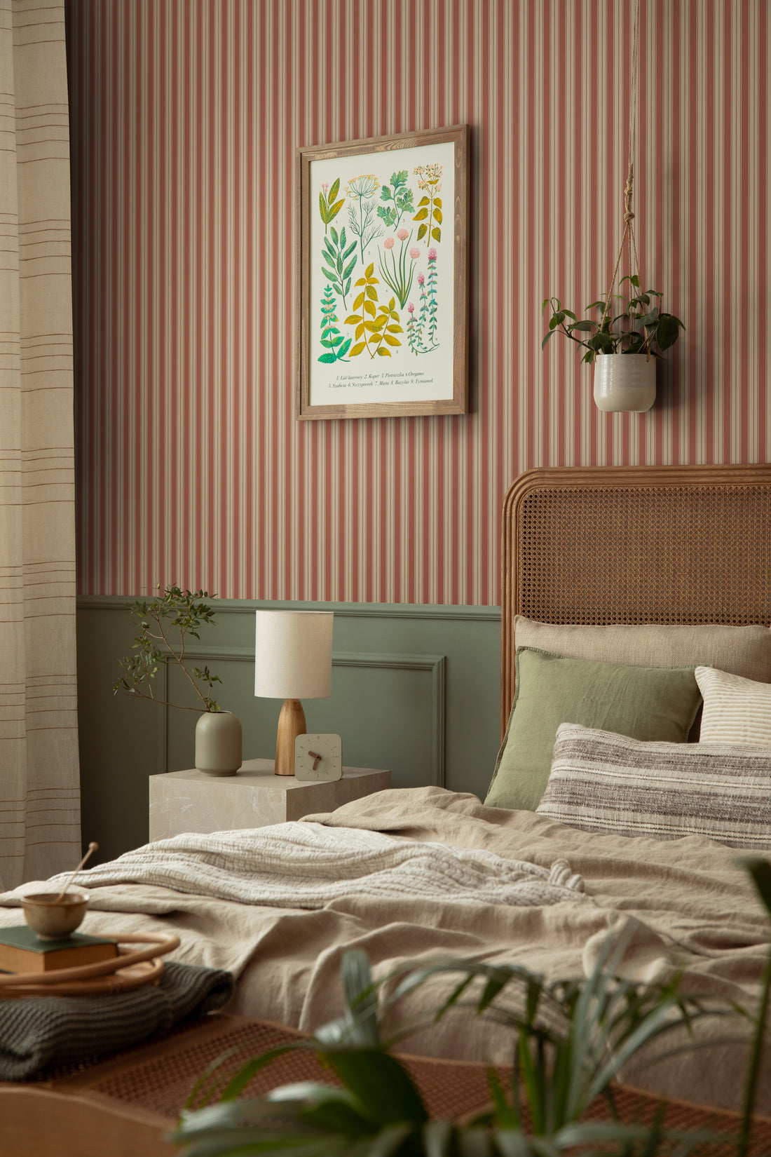 Niton Stripes Wallpaper - Blush - Summer Gray
