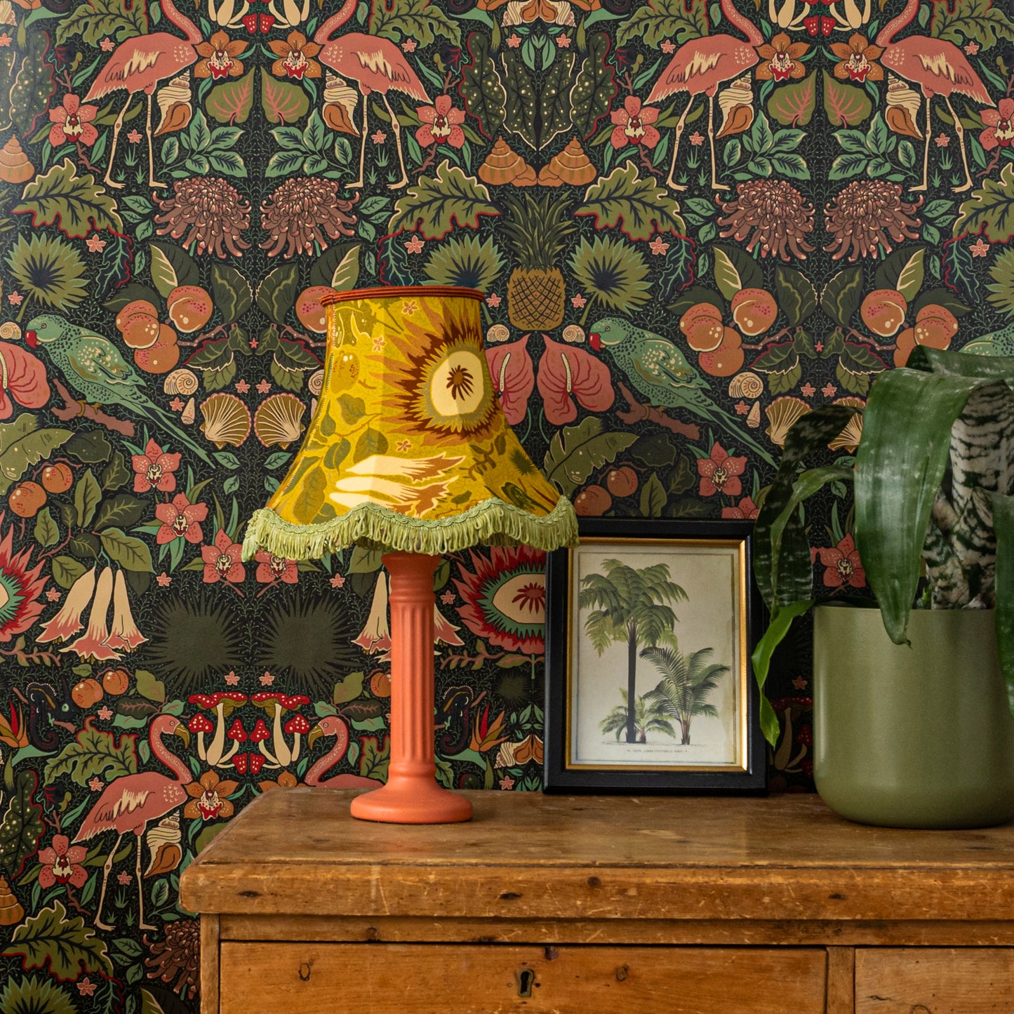 Oasis Fabric with Recycled Eco-Velvet - Green - Wear The Walls