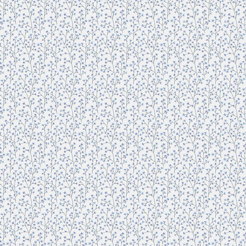 Ophelia Bluebell Linen Fabric