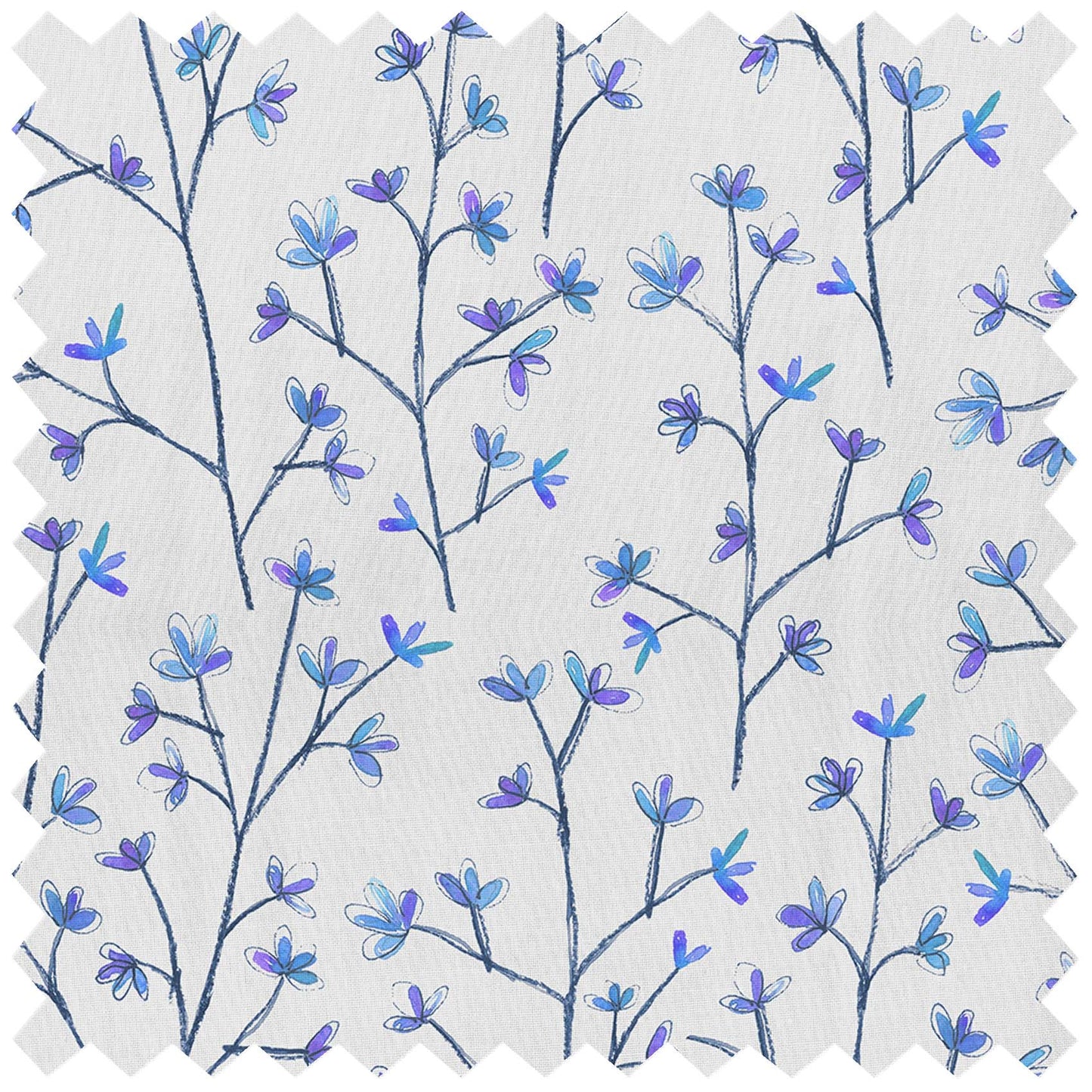 Ophelia Bluebell Linen Lomond Pima Lawn Cotton - Dress Fabric