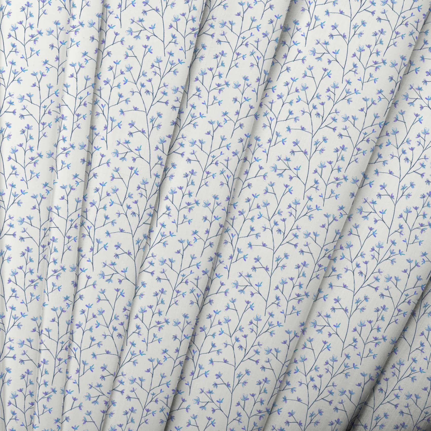 Ophelia Bluebell Linen Lomond Pima Lawn Cotton - Dress Fabric