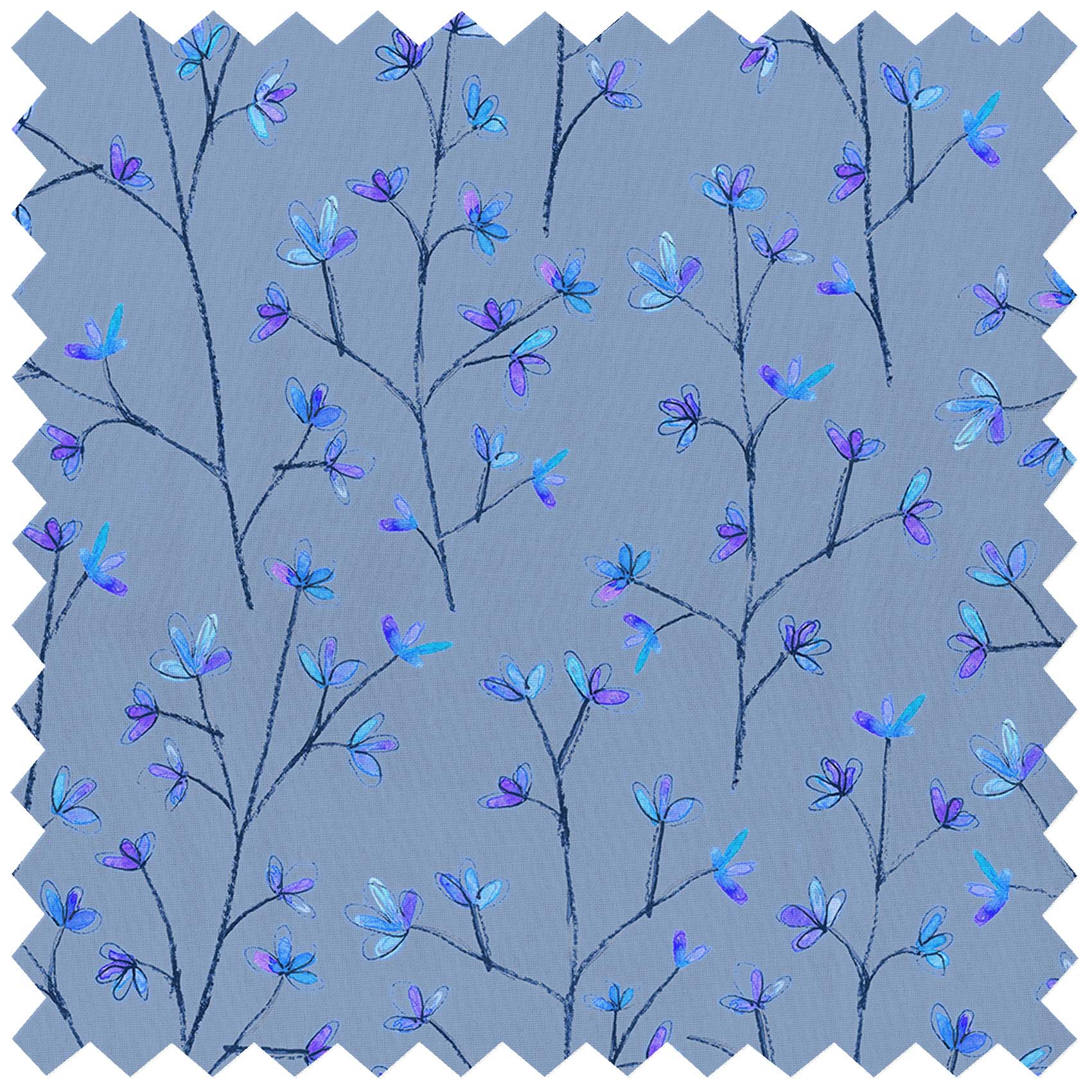 Ophelia Bluebell Lomond Pima Lawn Cotton - Dress Fabric