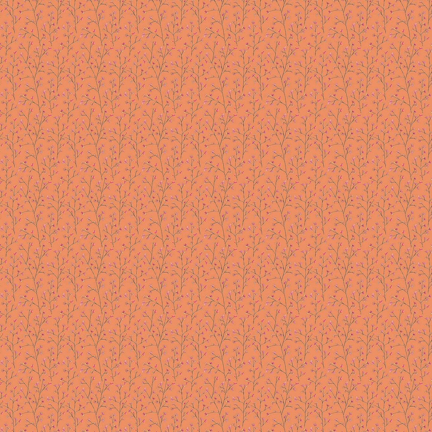 Ophelia Coral Linen Lomond Pima Lawn Cotton - Dress Fabric