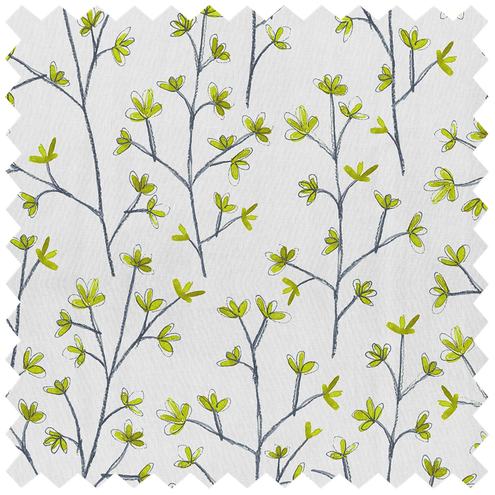 Ophelia Lime Linen Lomond Pima Lawn Cotton - Dress Fabric