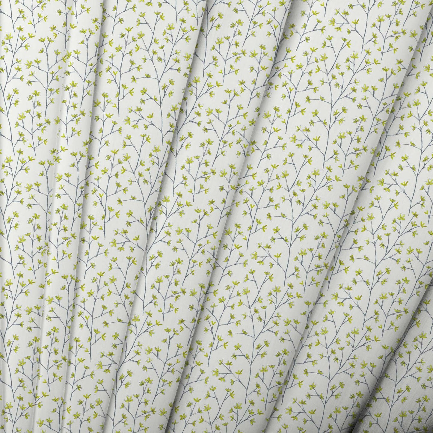 Ophelia Lime Linen Lomond Pima Lawn Cotton - Dress Fabric