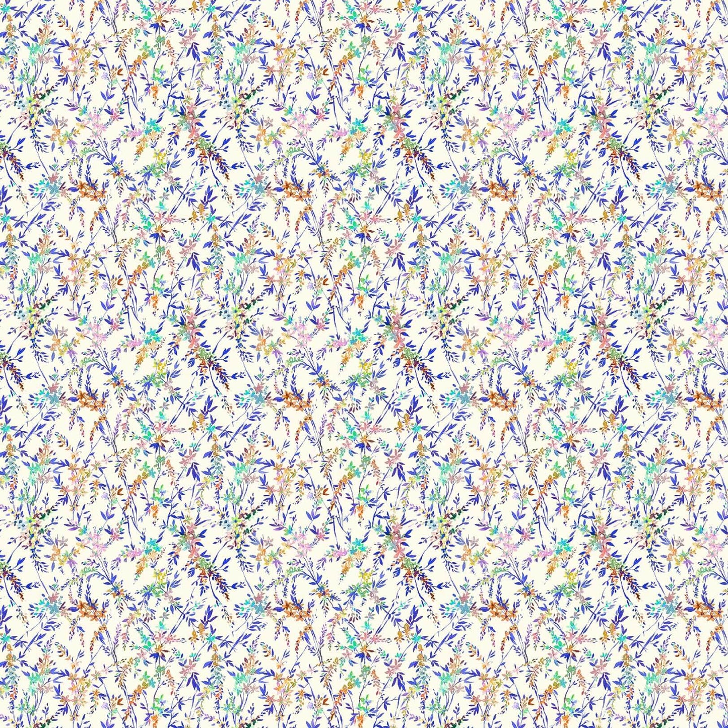 Orivietta Rainbow Ecru Lomond Pima Lawn Cotton - Dress Fabric