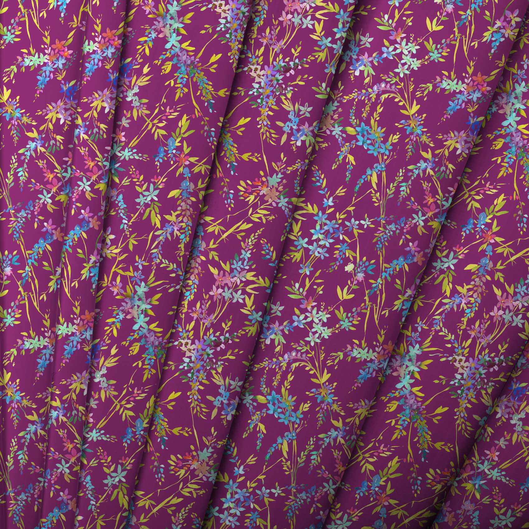 Orivietta Spring Magenta Lomond Pima Lawn Cotton - Dress Fabric