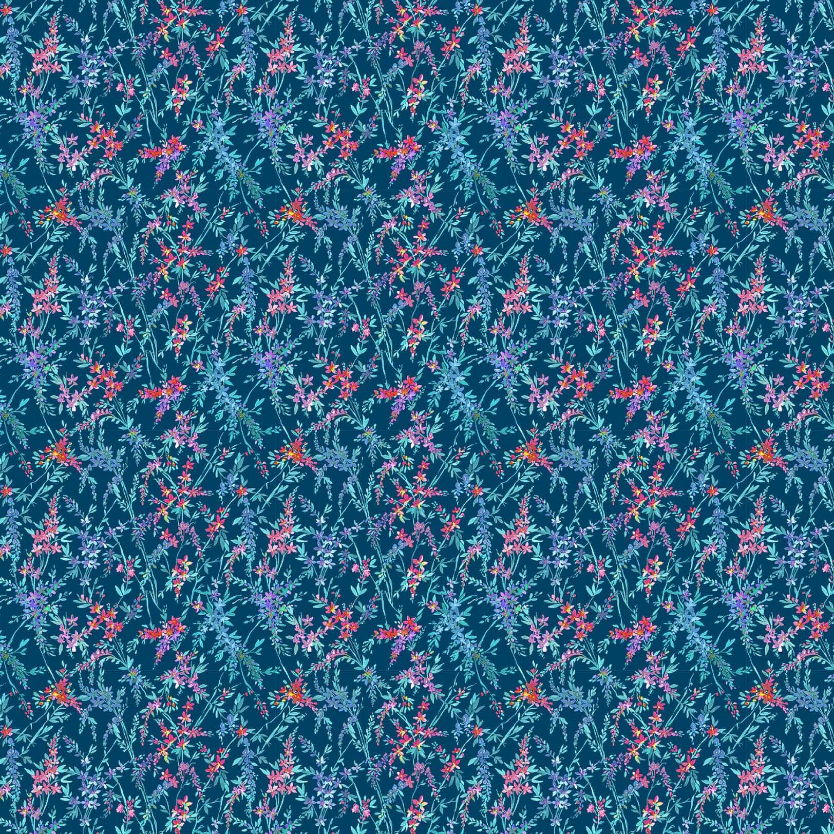 Orivietta Topaz Navy Lomond Pima Lawn Cotton - Dress Fabric