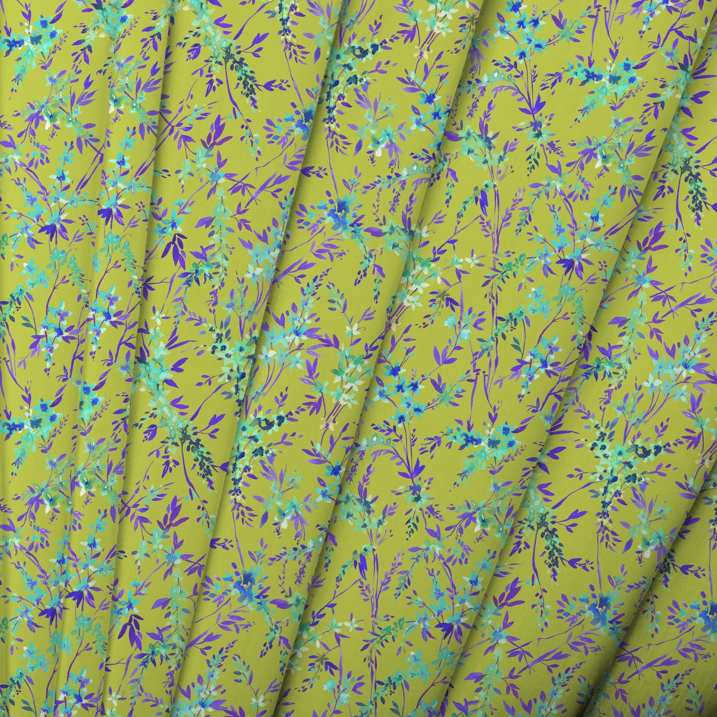 Orivietta Zest Lime Lomond Pima Lawn Cotton - Dress Fabric