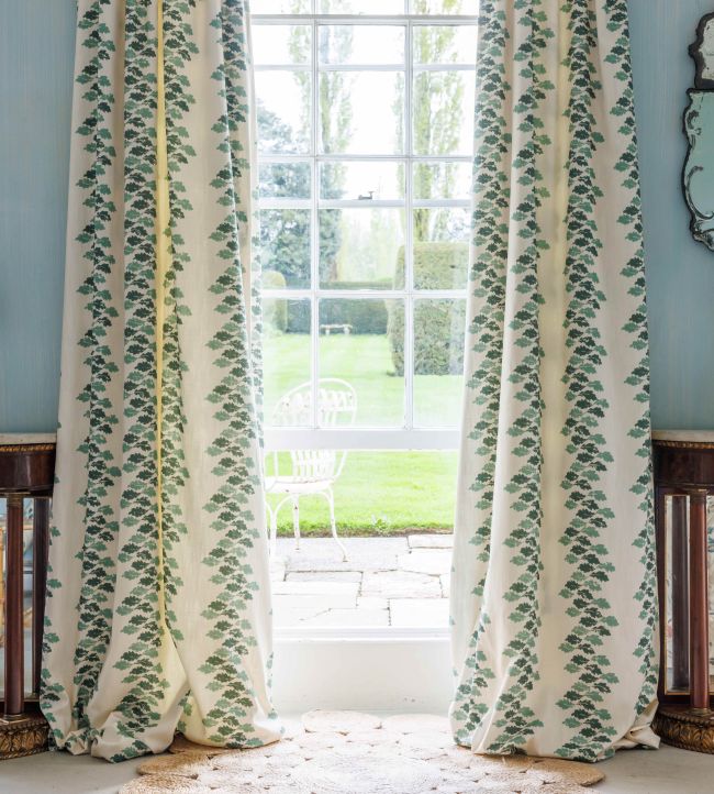 Oak Leaves Fabric - Green - BGF060501 - Barneby Gates