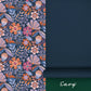 Oopsy Daisy Wallpaper - Blue Lilac Tangerine - Envy