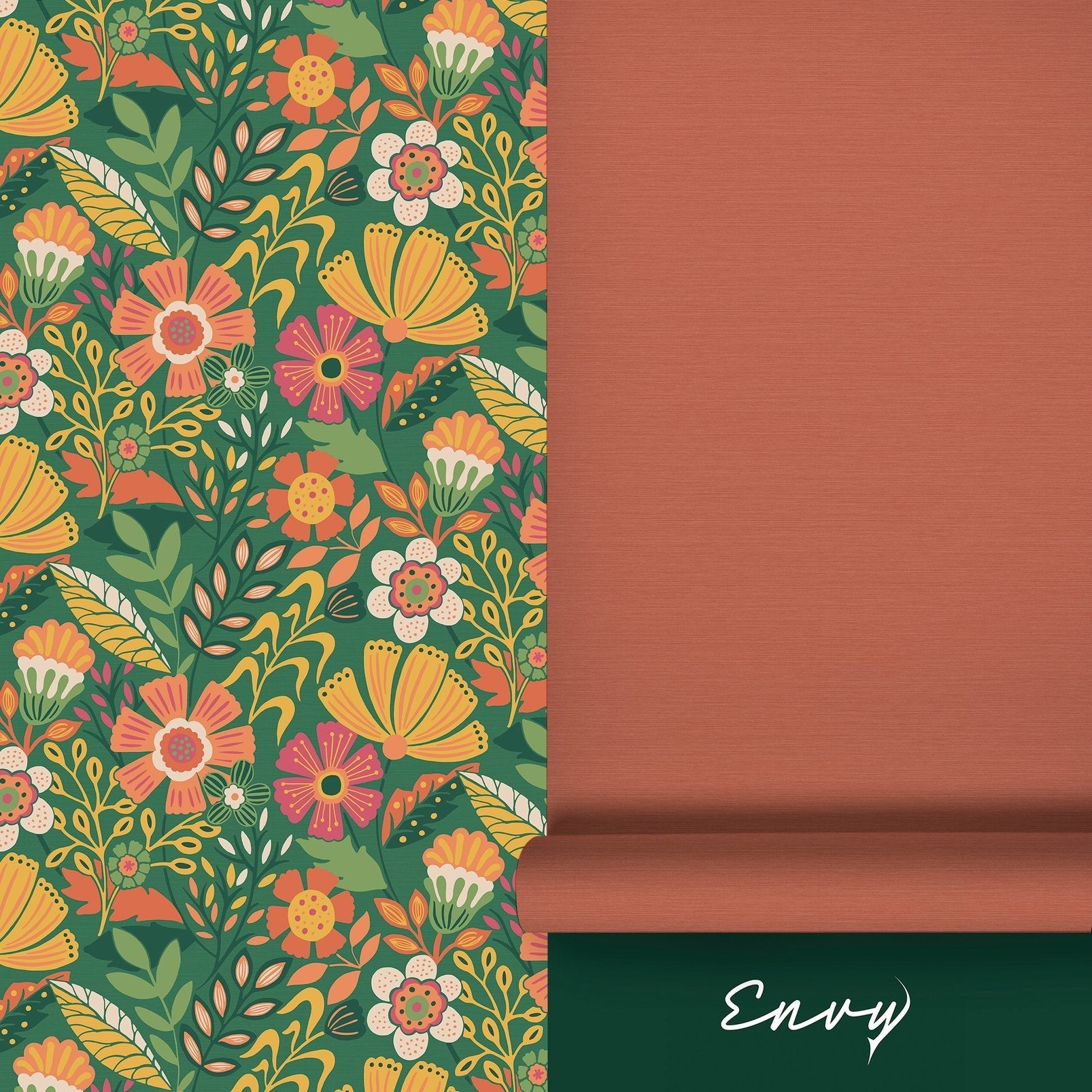 Oopsy Daisy Wallpaper - Forest Green - Envy