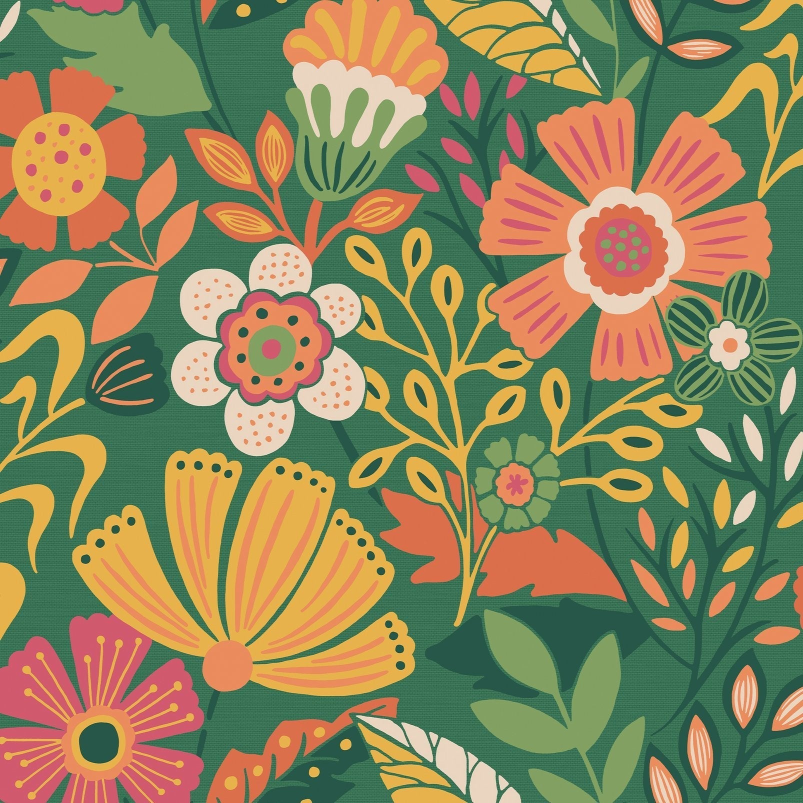 Oopsy Daisy Wallpaper - Forest Green - Envy