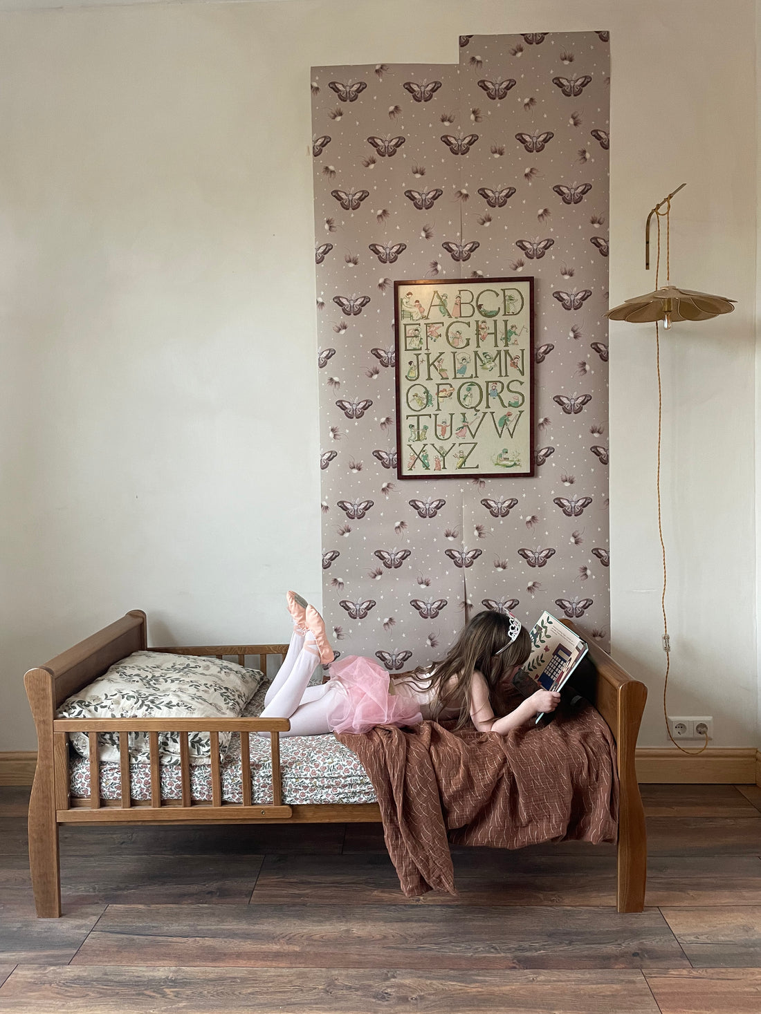 Ophelia’s Dream Nursery Wallpaper - Dusty Rose - Summer Gray
