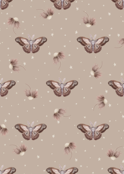 Ophelia’s Dream Nursery Wallpaper - Dusty Rose - Summer Gray
