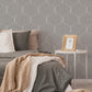 Optical Geo Wallpaper - Silver - Boutique Luxury