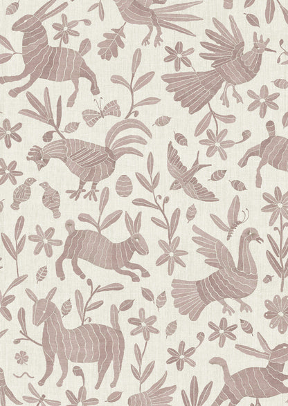 Otomi Wallpaper - Bunny Pink - Lewis & Wood