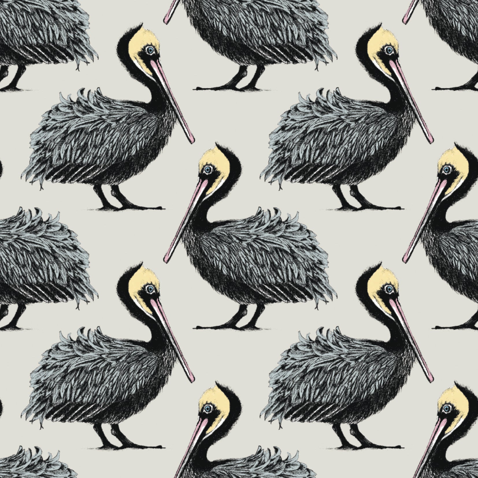 Pelican Wallpaper - Oyster - Petronella Hall