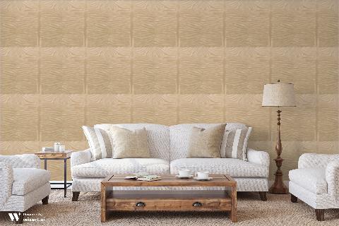 Le Zebre Beige Wallpaper - Brunschwig & Fils