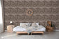 Le Zebre Brown Wallpaper - Brunschwig & Fils
