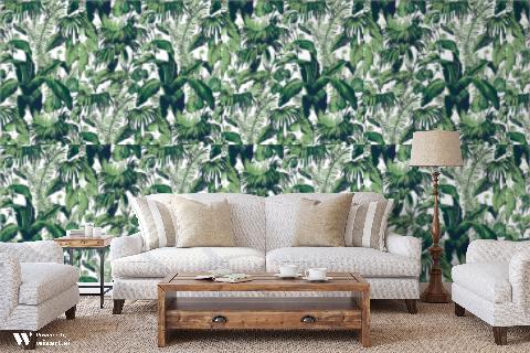 Feuillage Blanc Wallpaper - Brunschwig & Fils