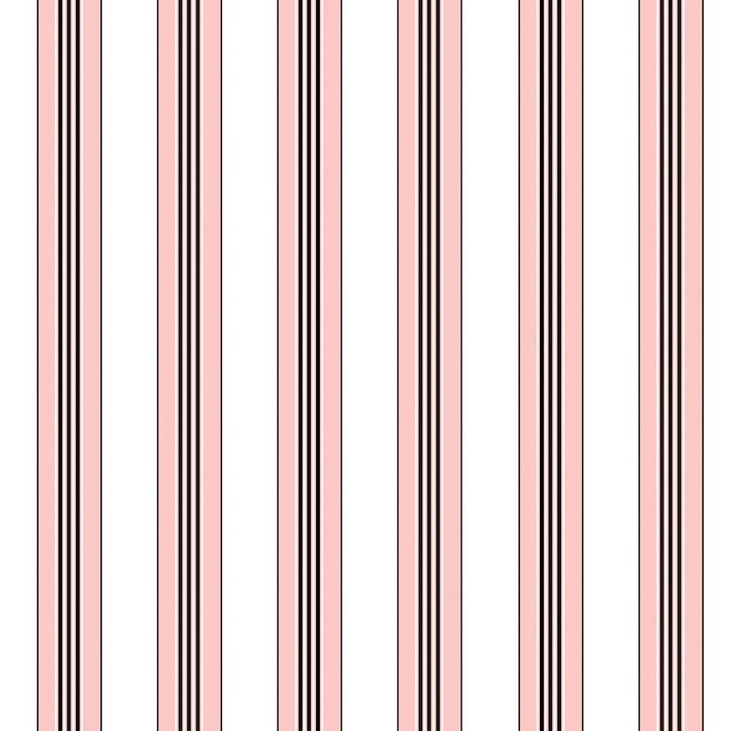 Rayure Lione Rose Wallpaper - Brunschwig & Fils