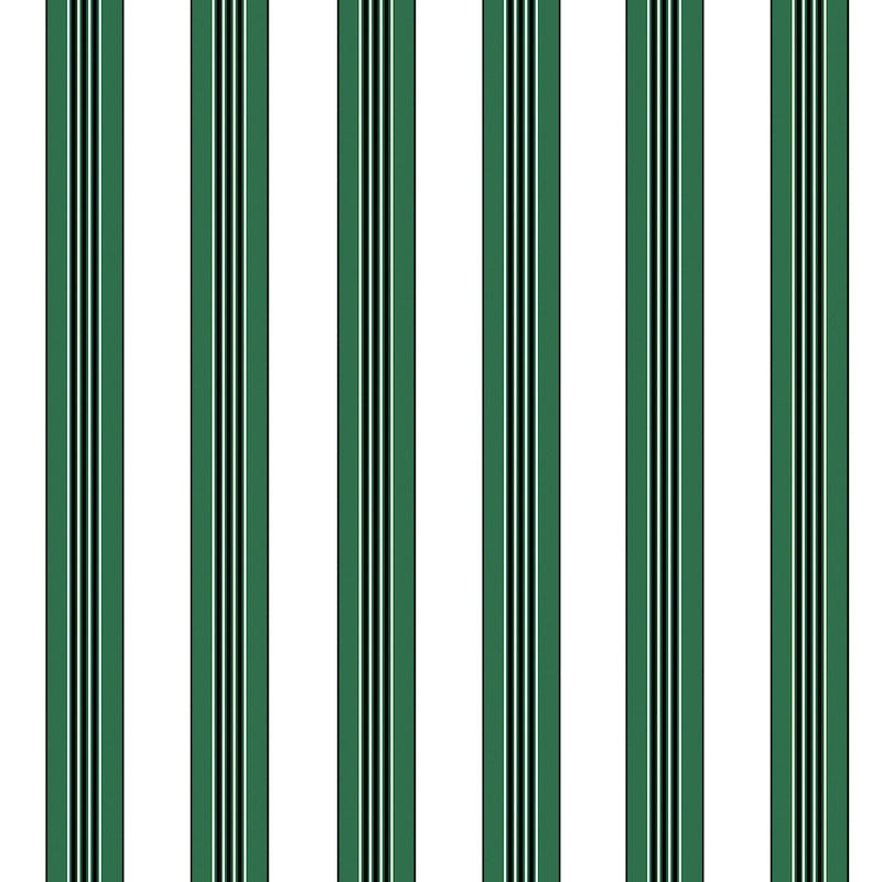 Rayure Lione Emerald Wallpaper - Brunschwig & Fils