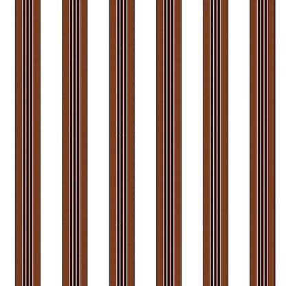 Rayure Lione Chocolate Wallpaper - Brunschwig & Fils