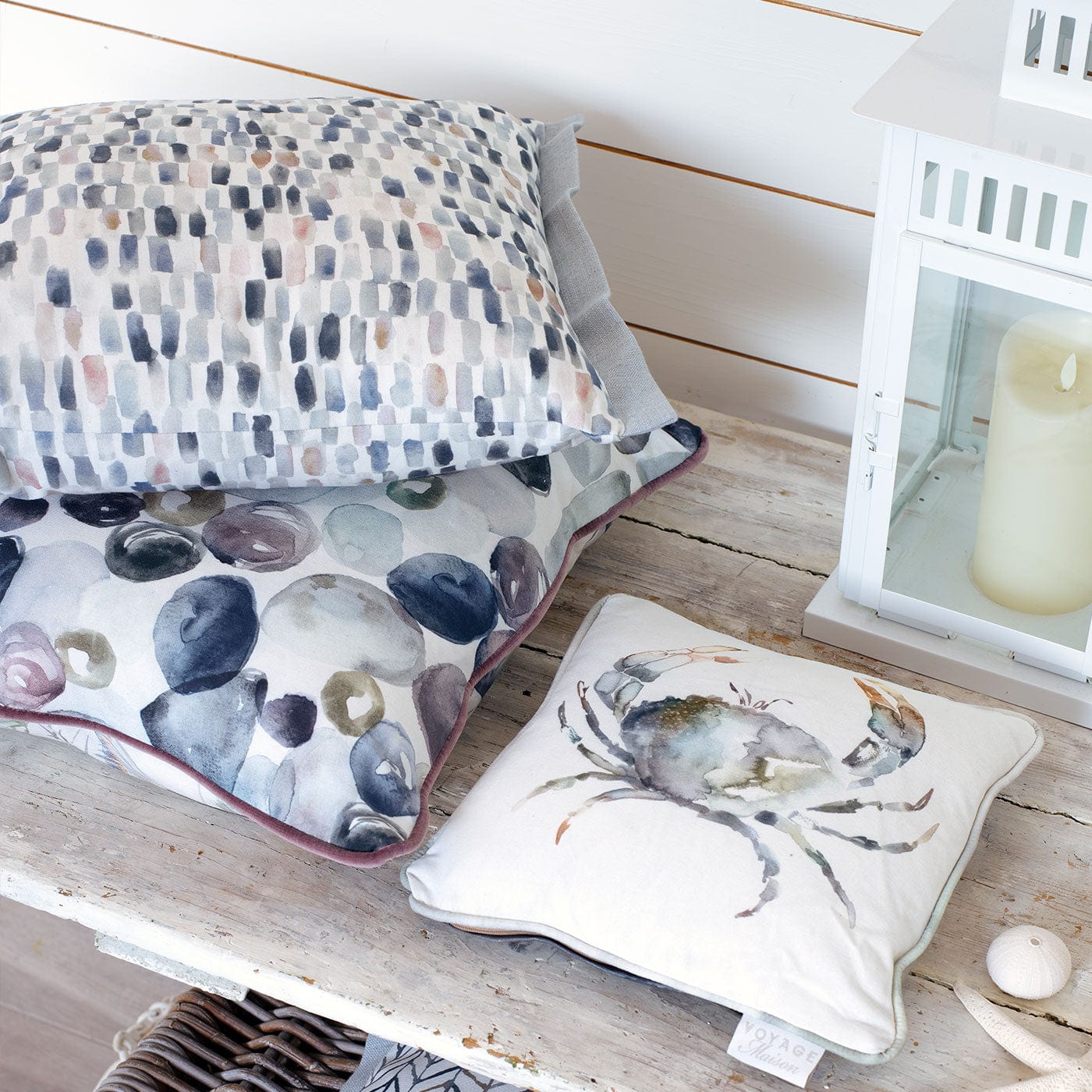 Pebble Shores Slate Room Fabric