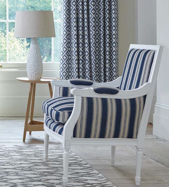 PF50430-2 - Tango Ticking Fabric - Indigo - Baker Lifestyle