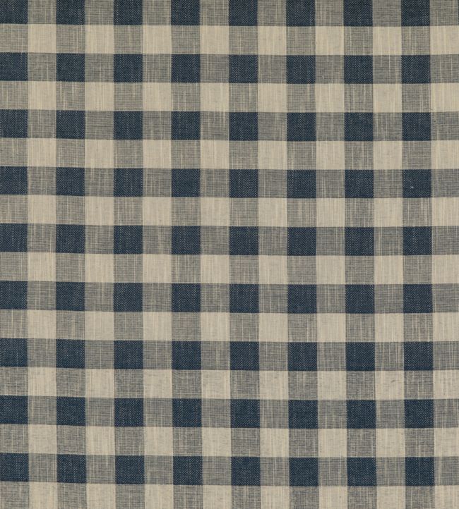 PF50490-680 - Block Check Fabric - Indigo - Baker Lifestyle