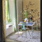 Peacock Toile Scene 2 Wallpaper
