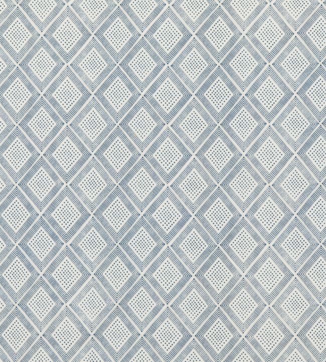 PP50484-1 - Block Trellis Fabric - Indigo - Baker Lifestyle