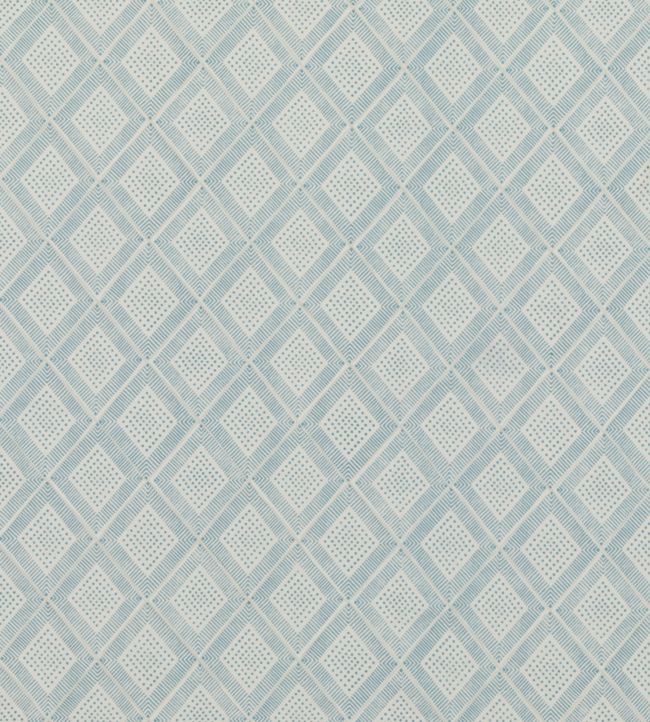 PP50484-3 - Block Trellis Fabric - Aqua - Baker Lifestyle