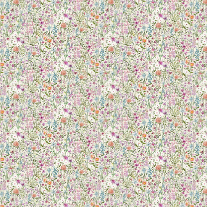 Prado De Flores Apricot Ecru Lomond Pima Lawn Cotton - Dress Fabric