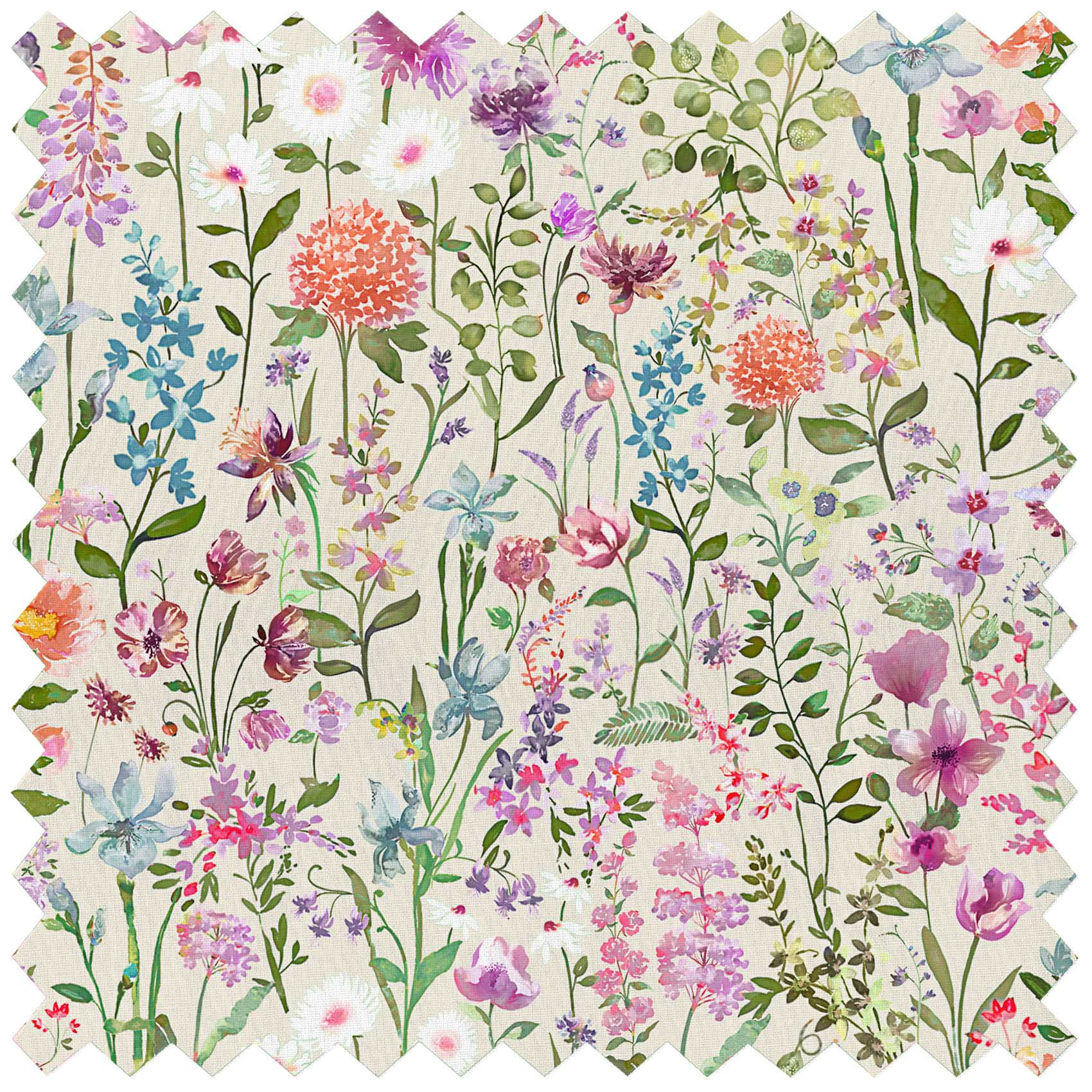 Prado De Flores Apricot Ecru Lomond Pima Lawn Cotton - Dress Fabric