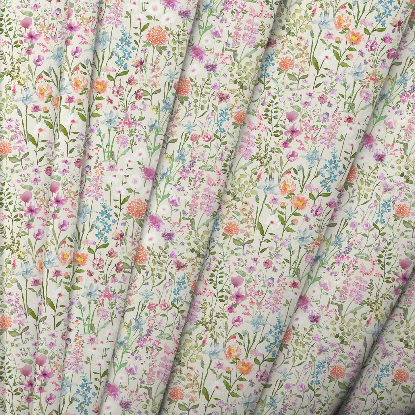 Prado De Flores Apricot Ecru Lomond Pima Lawn Cotton - Dress Fabric