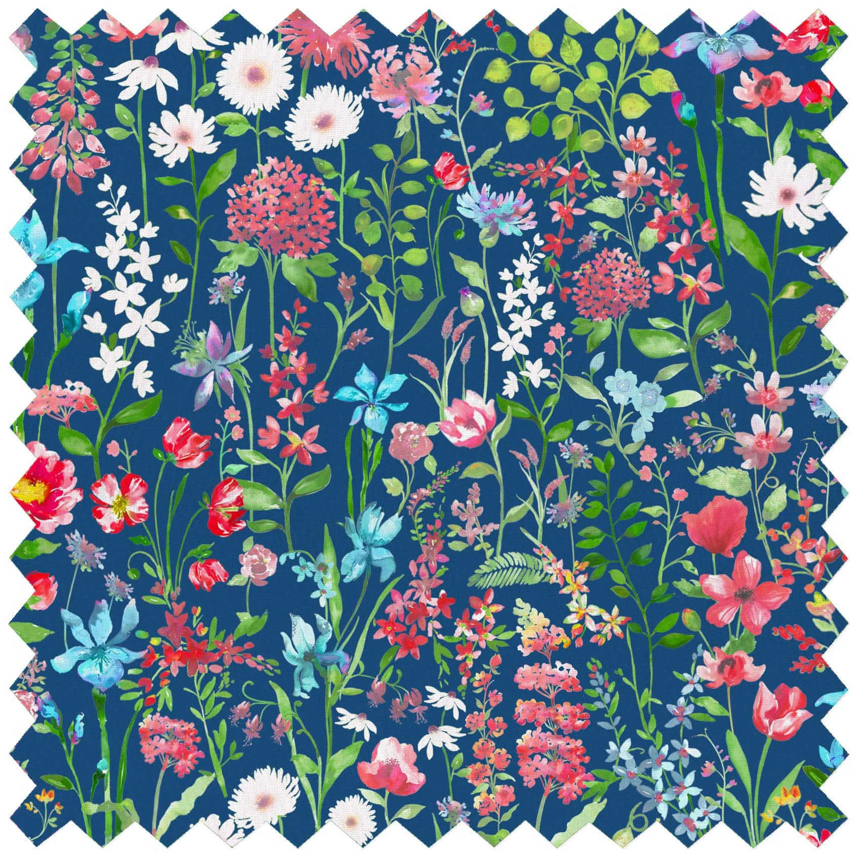 Prado De Flores Classic Navy Lomond Pima Lawn Cotton - Dress Fabric