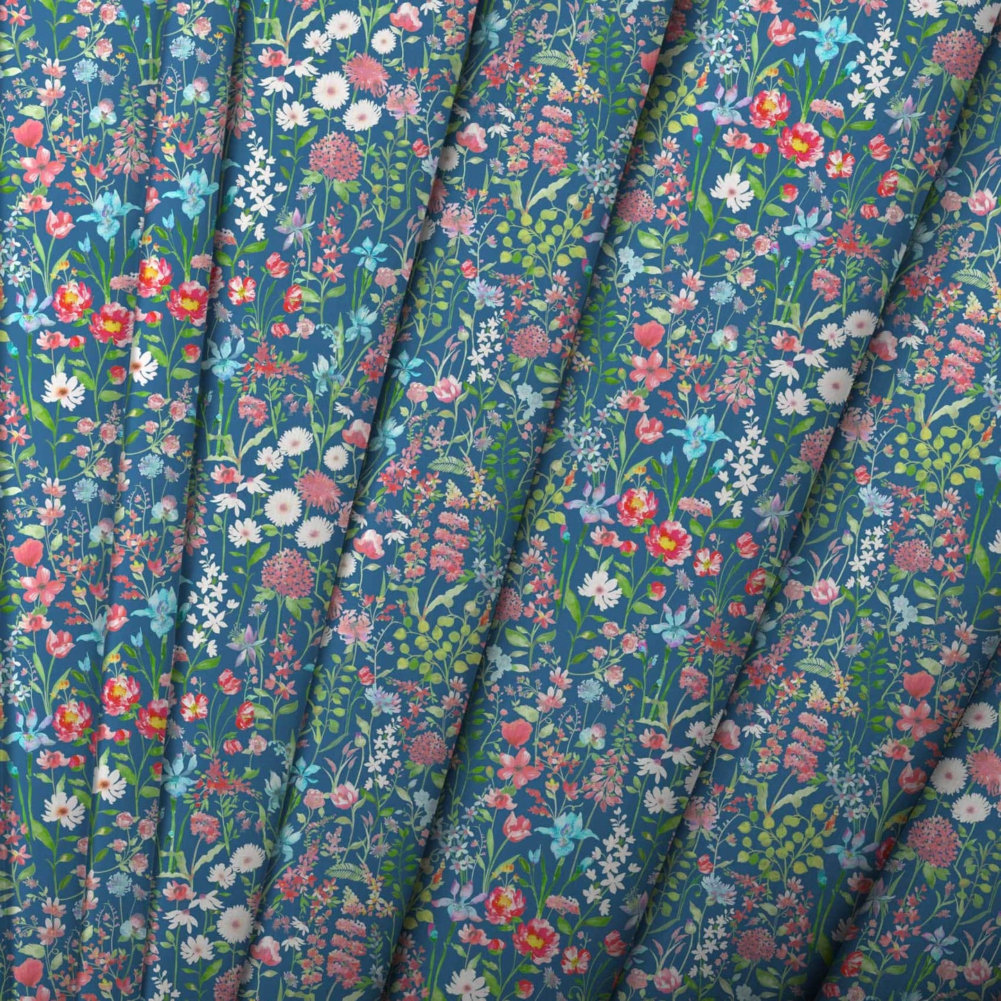 Prado De Flores Classic Navy Lomond Pima Lawn Cotton - Dress Fabric