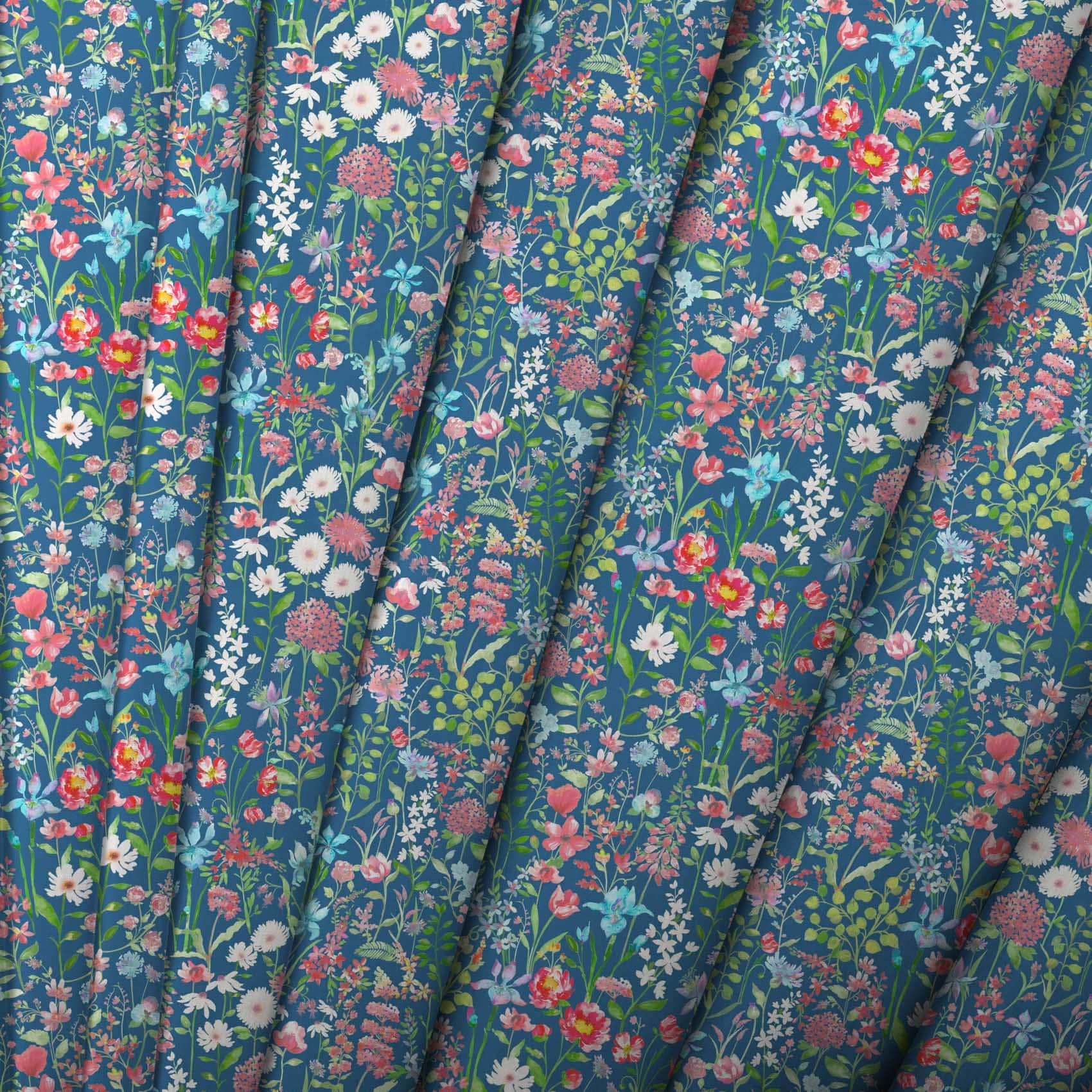 Prado De Flores Classic Navy Lomond Pima Lawn Cotton - Dress Fabric