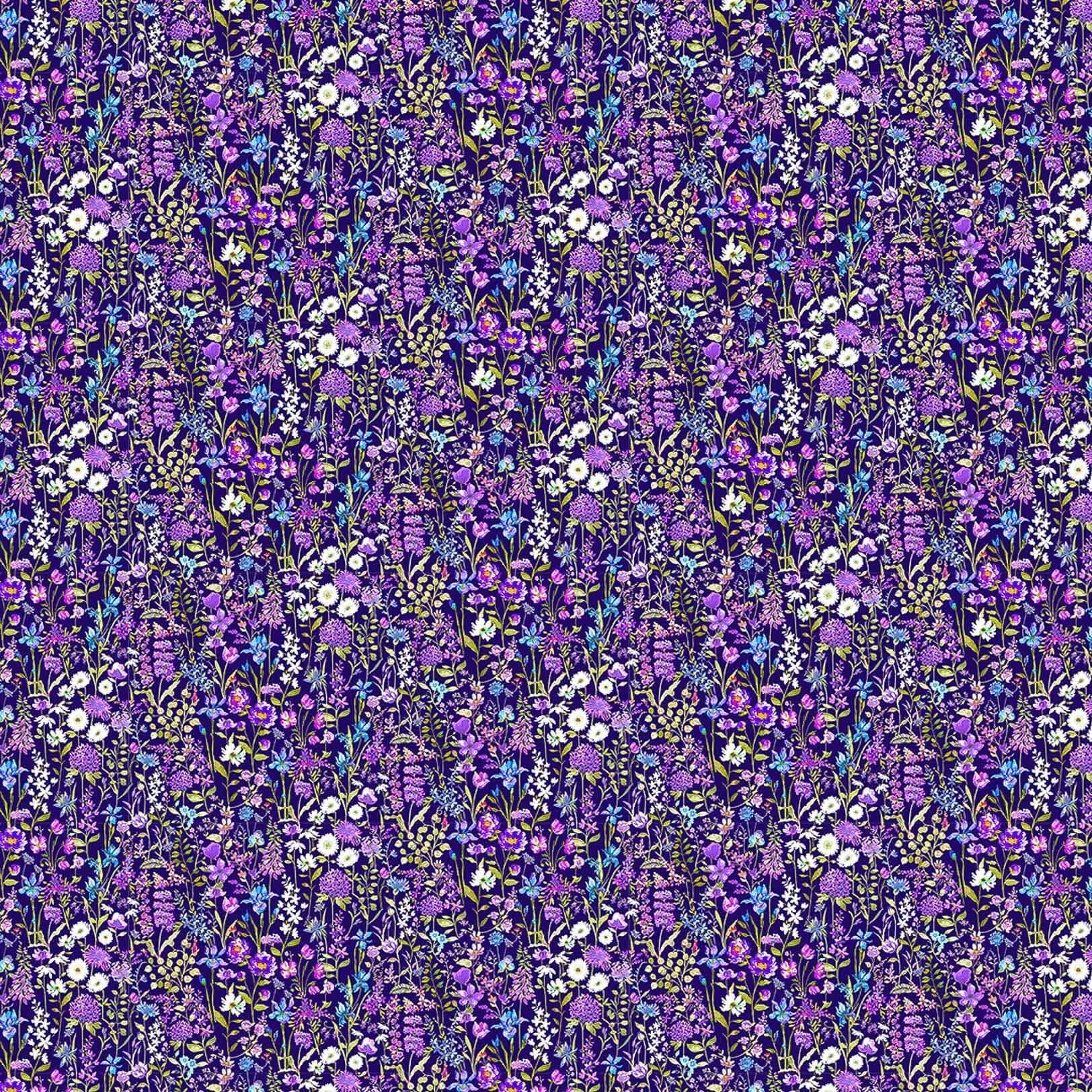 Prado De Flores Elderberry Wine Lomond Pima Lawn Cotton - Dress Fabric