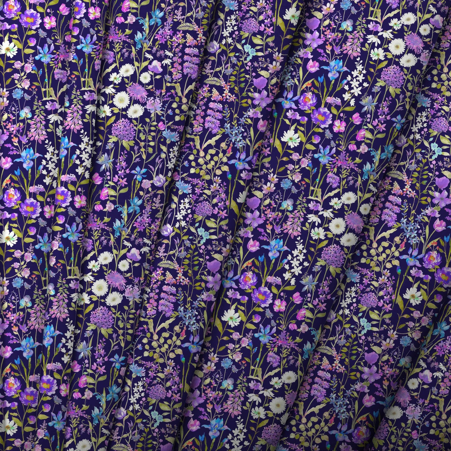 Prado De Flores Elderberry Wine Lomond Pima Lawn Cotton - Dress Fabric