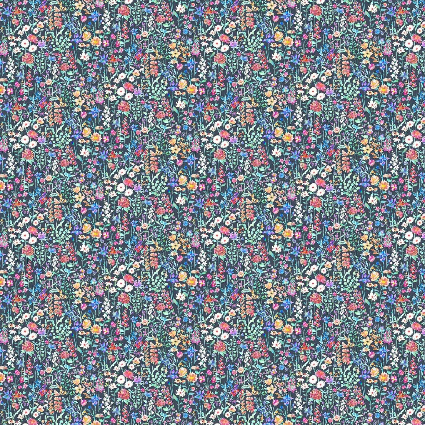 Prado De Flores Rainbow Onyx Lomond Pima Lawn Cotton - Dress Fabric