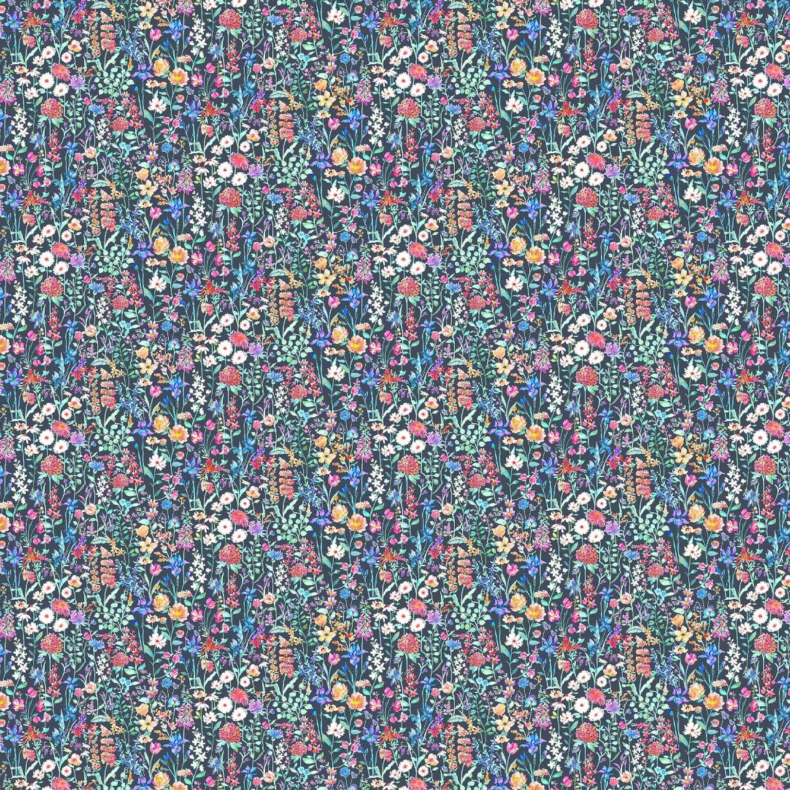 Prado De Flores Rainbow Onyx Lomond Pima Lawn Cotton - Dress Fabric