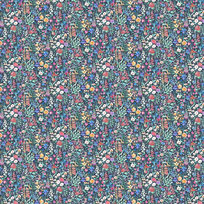 Prado De Flores Rainbow Onyx Lomond Pima Lawn Cotton - Dress Fabric