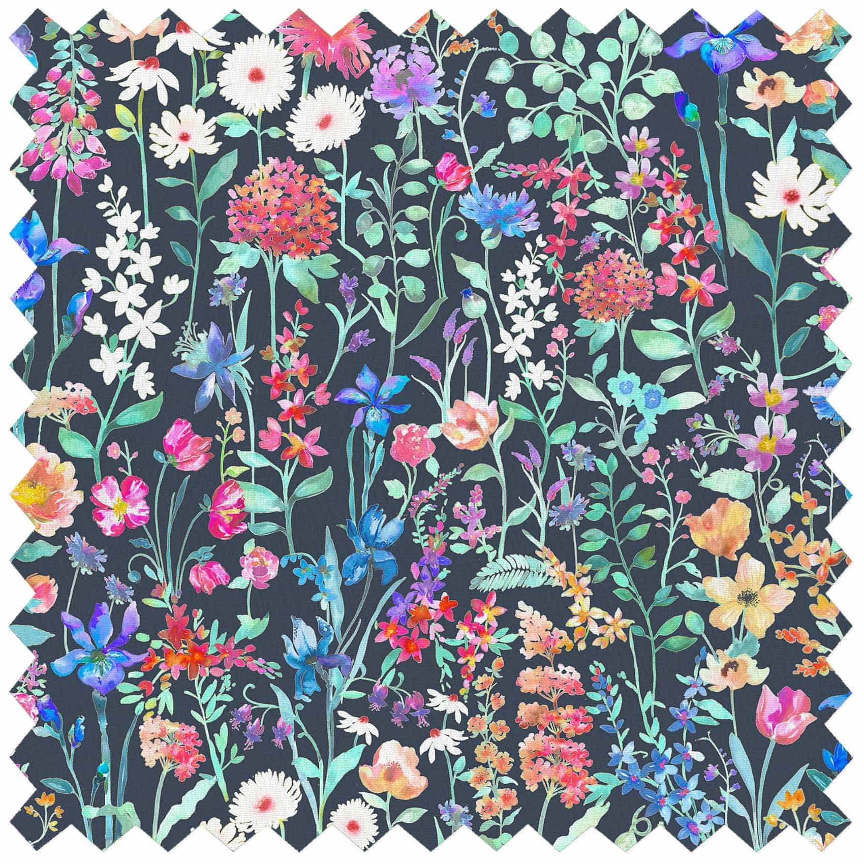 Prado De Flores Rainbow Onyx Lomond Pima Lawn Cotton - Dress Fabric