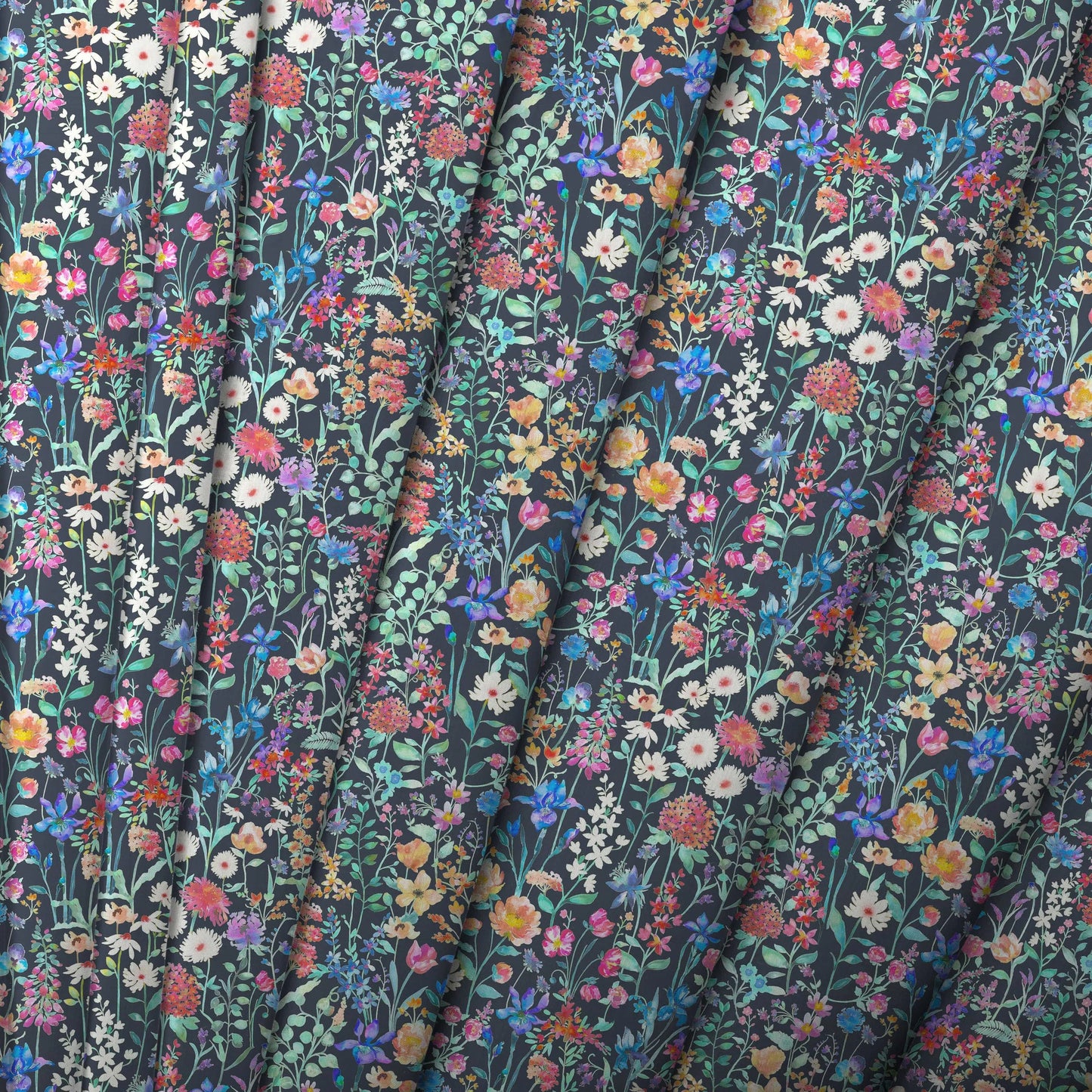 Prado De Flores Rainbow Onyx Lomond Pima Lawn Cotton - Dress Fabric