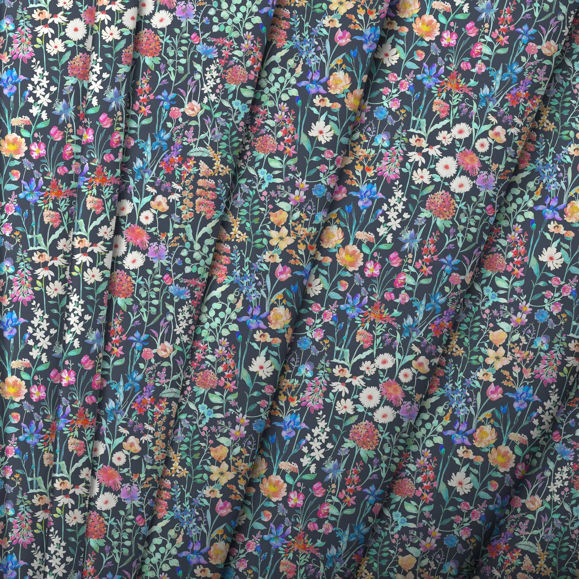 Prado De Flores Rainbow Onyx Lomond Pima Lawn Cotton - Dress Fabric