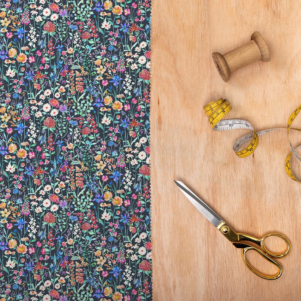 Prado De Flores Rainbow Onyx Lomond Pima Lawn Cotton - Dress Fabric