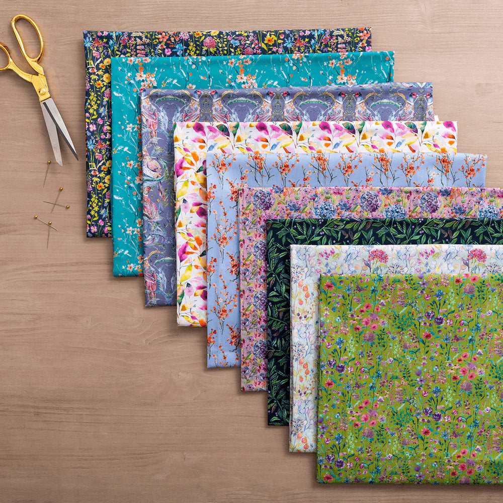 Prado De Flores Rainbow Onyx Lomond Pima Lawn Cotton - Dress Fabric